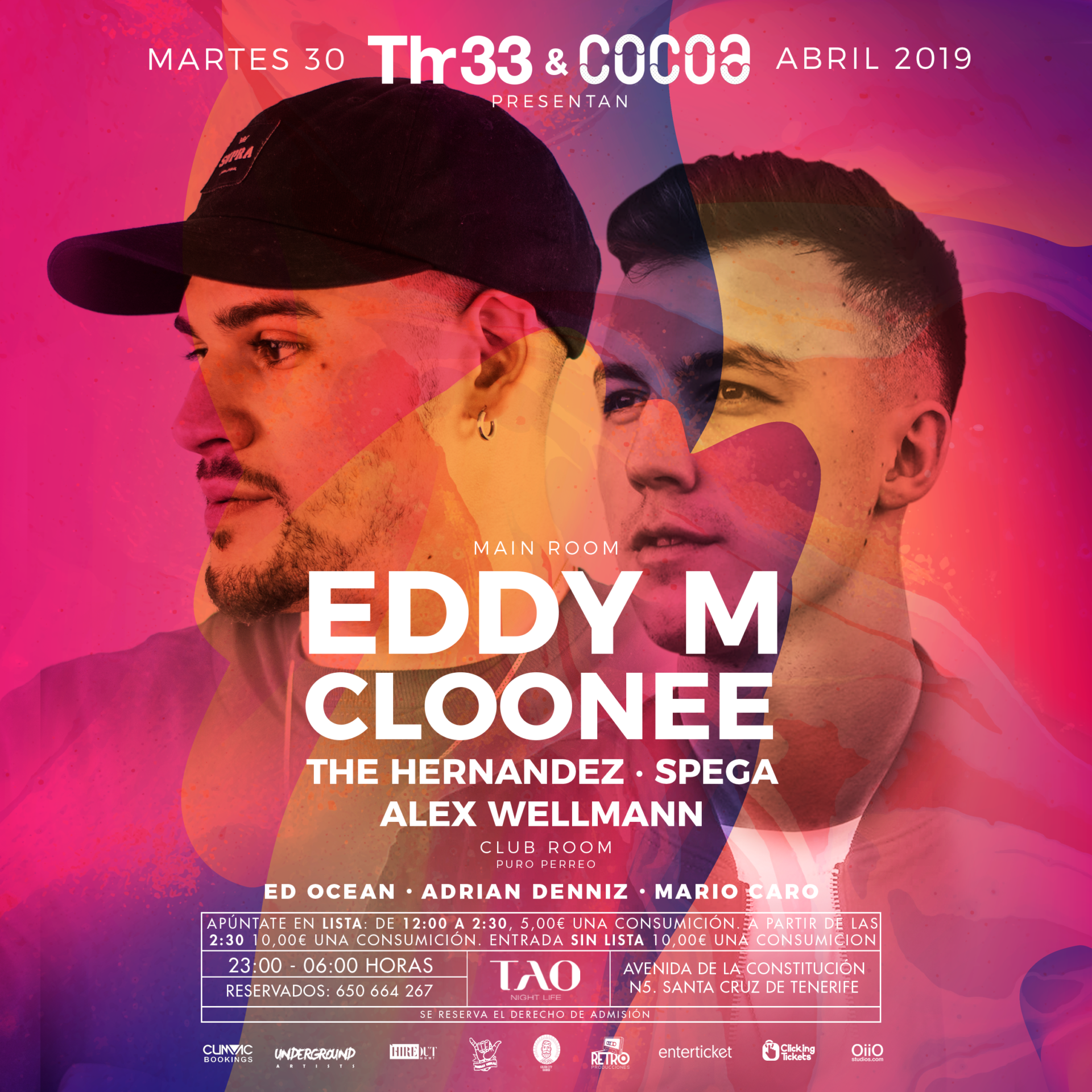 Thr33 Events & Cocoa Music presents Eddy M & Cloonee